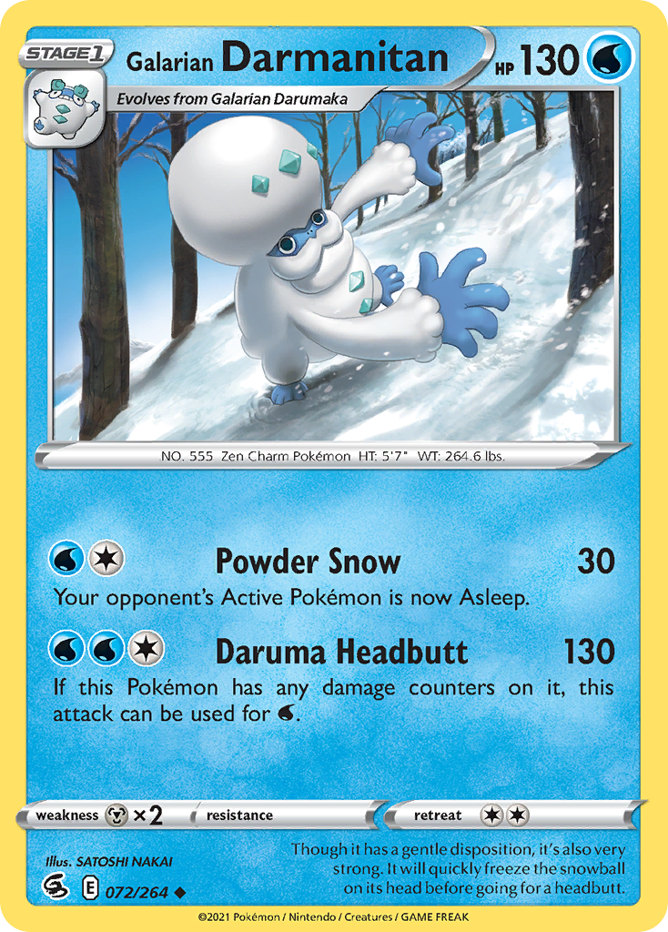 Fusion Strike Galarian Darmanitan #72/264